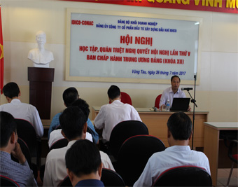 Đảng ủy Công ty IDICO-CONAC tổ chức Hội nghị quán triệt, học tập Nghị quyết Hội nghị  lần thứ 5 Ban chấp hành Trung ương Đảng Khoá XII.