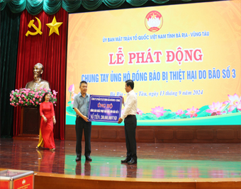 IDICO-CONAC tham dự Lễ phát động chung tay ủng hộ đồng bào bị thiệt hại bởi cơn bão số 3 Yagi gây ra.