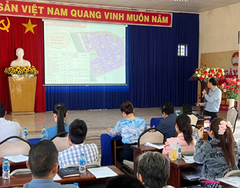 Tổ chức họp dân triển khai thực hiện dự án KCN Mỹ Xuân B1-Conac mở rộng.