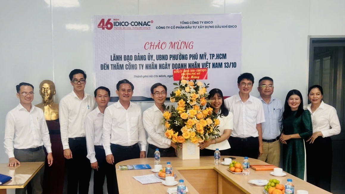 Đảng ủy – UBND Phường Phú Mỹ thăm và chúc mừng IDICO-CONAC nhân ngày Doanh nhân Việt Nam 13/10