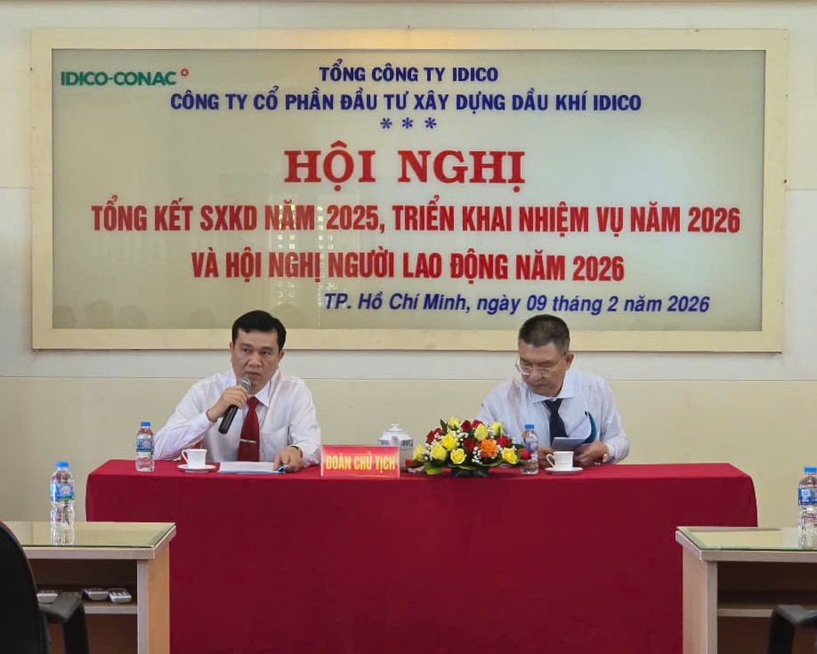 IDICO-CONAC tổ chức Hội nghị tổng kết sản xuất kinh doanh năm 2025, triển khai nhiệm vụ 2026 và Hội nghị người lao động năm 2026
