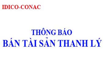 Thông báo bán tài sản thanh lý
